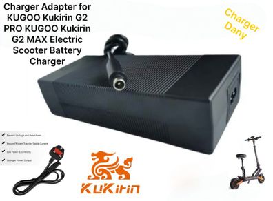 Charger Adapter for KUGOO Kukirin G2 PRO Kukirin G2 MAX Electric Scooter Parts 54.6V 2A Li-ion Battery