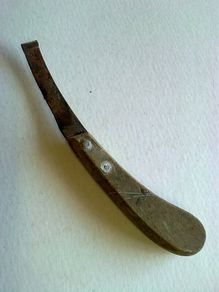 Old farrier's hoof paring knife