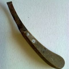 Old farrier's hoof paring knife