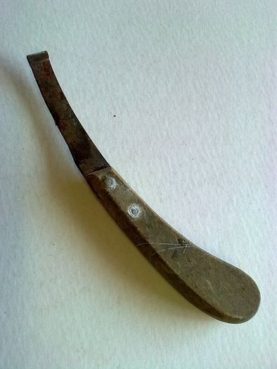 Old farrier's hoof paring knife