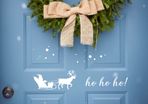 Ho Ho Ho Sticker/Decal, Santa Sticker, Christmas Sticker, Merry Christmas Sticker, Christmas Vinyl Decal, Ho Ho Ho Sign, Front Door Decal, Entry Way Decor, Christmas Window Sticker
