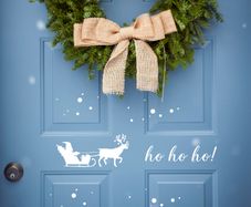 Ho Ho Ho Sticker/Decal, Santa Sticker, Christmas Sticker, Merry Christmas Sticker, Christmas Vinyl Decal, Ho Ho Ho Sign, Front Door Decal, Entry Way Decor, Christmas Window Sticker