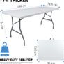 Heavy Duty Plastic Outdoor Folding Picnic Table 6FT/180CM, table for markets NEW Image 5