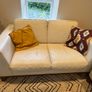 2 cream leather 2 seater sofas Image 3