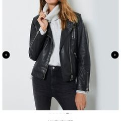 Mint Velvet Leather Jacket - Black - UK 12 - RRP 399 Brand New