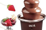 Large Size Stainless Steel Chocolate Fountain Fondue Set Electric 3-Tier Machine with Hot Melting Pot Base 900ml Capacity (FREE POSTAGE)