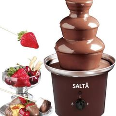 Large Size Stainless Steel Chocolate Fountain Fondue Set Electric 3-Tier Machine with Hot Melting Pot Base 900ml Capacity (FREE POSTAGE)