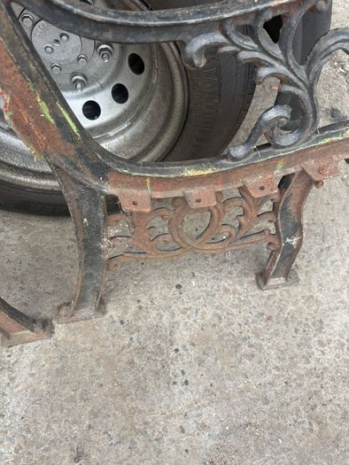 Metal bench ends