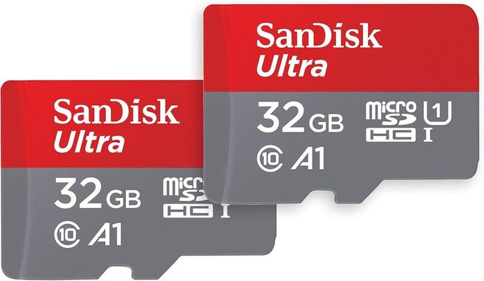 SANDISK Ultra micro SD Card + Adapter 32GB, Up to 120MB/s Read Speed 2-Pack