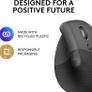 Lift Vertical Ergonomic Mouse, Wireless, Bluetooth or Logi Bolt USB receiver, Quiet clicks, 4 buttons, compatible with Windows/macOS/iPadOS, Laptop, PC - Graphite Image 5