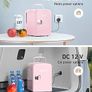 NEW SALE | Mini Fridge 4 Litre, 6 Can Portable AC+DC Power Cooler & Warmer, for Bedrooms, Cars, Offices; Skincare, Makeup, Cosmetics, Food Image 4