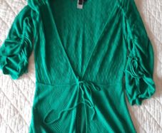 Green Cardigan Elegant lace pattern Size Small