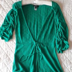 Green Cardigan Elegant lace pattern Size Small