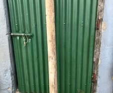 Half round wooden fence post