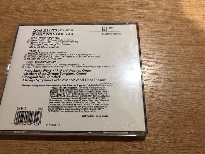 Charles Ives " Symphonies Nos 1 & 4 + 2 & 3