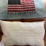 Vintage Polo Sport Ralph Lauren Flag Pillow Cover 25x15 Oversized Lumbar Woven Jacquard Intarsia Americana Throw Pillow 1990s Image 7