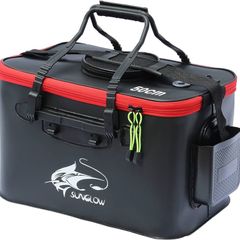 NEW SALE |  Foldable Fish Bucket,Live Fish Container Multi-Functional Live Fish Bait Bucket,Outdoor Camping EVA Fishing Bag and Fish Protection Bucket (10Gallon, Black)