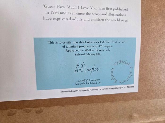 Guess How Much I Love You Limited Edition Framed Nursery Wall Art Print