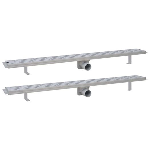 Linear Shower Drain 2 pcs Line 1030x140 mm Stainless Steel