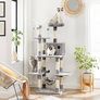 Cat Tree, Cat Condo with Hammock, Perch, Cat Tower, Light Grey Image 4