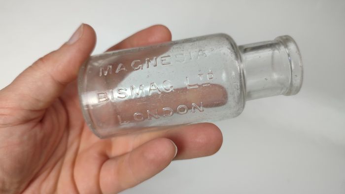 407 - Antique Bisurated Magnesia Bismag London Collectible Decorative Bottle
