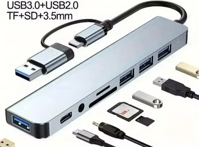 USB c hub 8 in 1