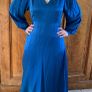 Jigsaw hammered satin blue midi dress Image 6