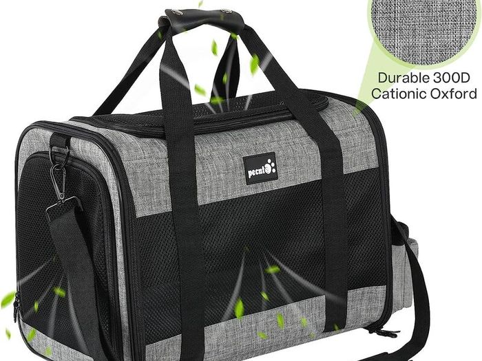 Pet Carrier Bag Large, Cat Carrier Handbag, Portable Dog Travel Bag, Breathable Mesh Fabric, Suitable for Both Long And Short Trips, Used for Cats and Puppies Under 7K