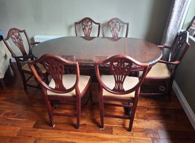 Dining table and chairs