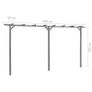 Garden Pergola Grey 400x40x205 cm Impregnated Pinewood Image 7