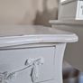 White dresser with mirror,stool and bedside lockets Image 5