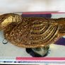 Vintage Gilded Carved Duck with coloured glass inset decoration Image 7