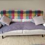 White Leather 3 Seater Couch Sofa Image 3