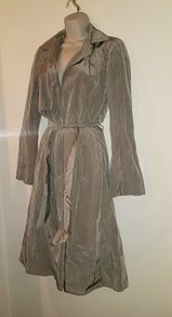 Metallic Grey/Goldish Coloured Trench Coat from Topshop size 8