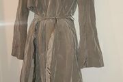 Metallic Grey/Goldish Coloured Trench Coat from Topshop size 8