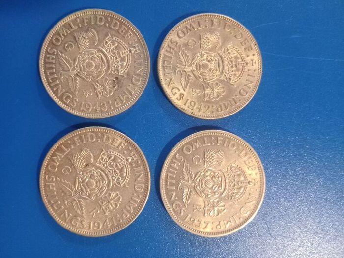 4x GeorV1 florins