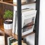 Bookcase, Bookcase with 4 Open Shelves, Spacious Living Room Cabinet, Kitchen, Office, Sturdy Steel Frame, Industrial Design, Vintage Brown/Black Image 3