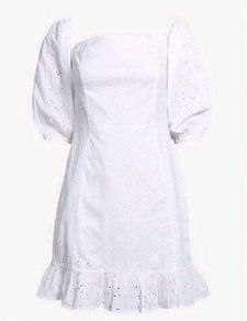 Bik Bok Giselle Off shoulder broderie anglaise dress size S
