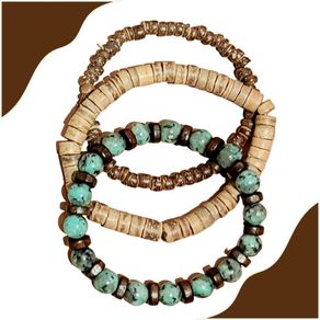 Men Set of bracelets Jewelry Gift with elasticized string
