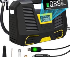 Cordless Tire Inflator Portable Air Compressor with 150PSI, Fast Inflation, 3 2000mAh Rechargeable Battery - Wireless Digital Tire Pump for Car Tires (FREE SHIPPING)