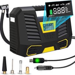 Cordless Tire Inflator Portable Air Compressor with 150PSI, Fast Inflation, 3 2000mAh Rechargeable Battery - Wireless Digital Tire Pump for Car Tires (FREE SHIPPING)