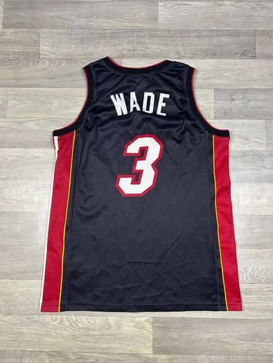 Vintage Champion Miami Heat Dwayne Wade NBA Basketball Jersey Shirt Mens Large