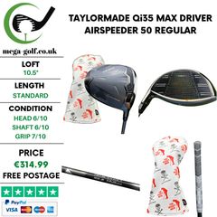 Taylormade Qi35 Max Driver / 10.5 Degree / Airspeeder 50 Regular
