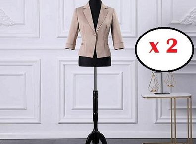 2 x New Womens Tailors Bust Dummy (Black) - FREE Delivery