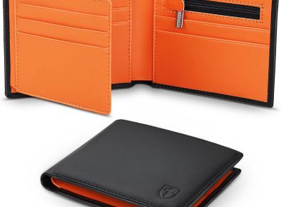 RFID Blocking Men's Genuine Leather Wallet