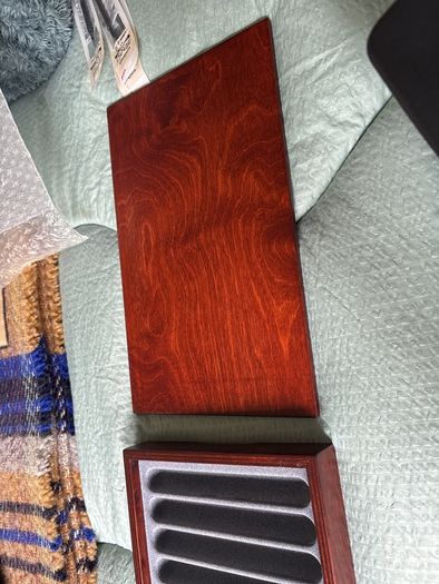 Galen Leather covered lid wooden Fountain Pen Box