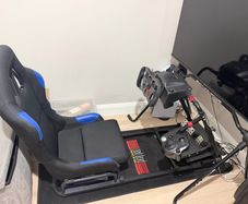 Sim Racing Cockpit + Next Level Racing TV Stand & Floor Mat