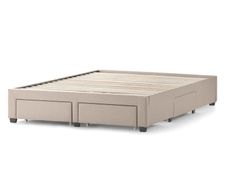 Upholstered Storage Bed Frame Full / Double (Oat Colour)