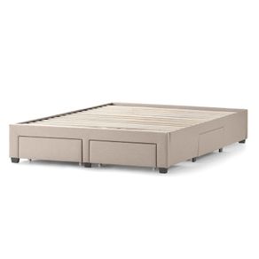 Upholstered Storage Bed Frame Full / Double (Oat Colour)