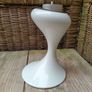 white enamel candleholders, space age candle holder Image 4